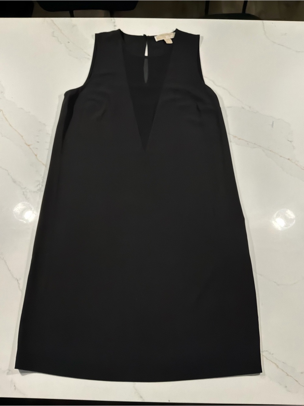 Michael Kors Black Sleeveless V-Neck Mini Dress